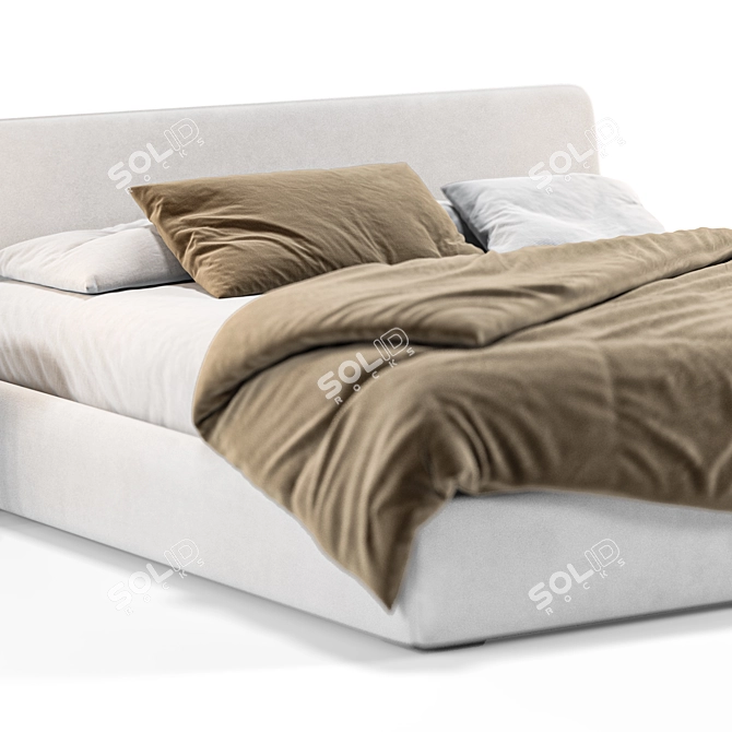 Sleek Boca Slim Bed Download 3D model image 2