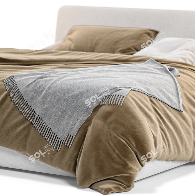 Sleek Boca Slim Bed Download 3D model image 4