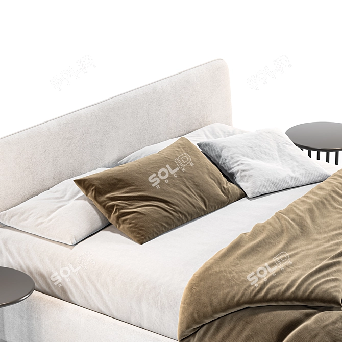 Sleek Boca Slim Bed Download 3D model image 5