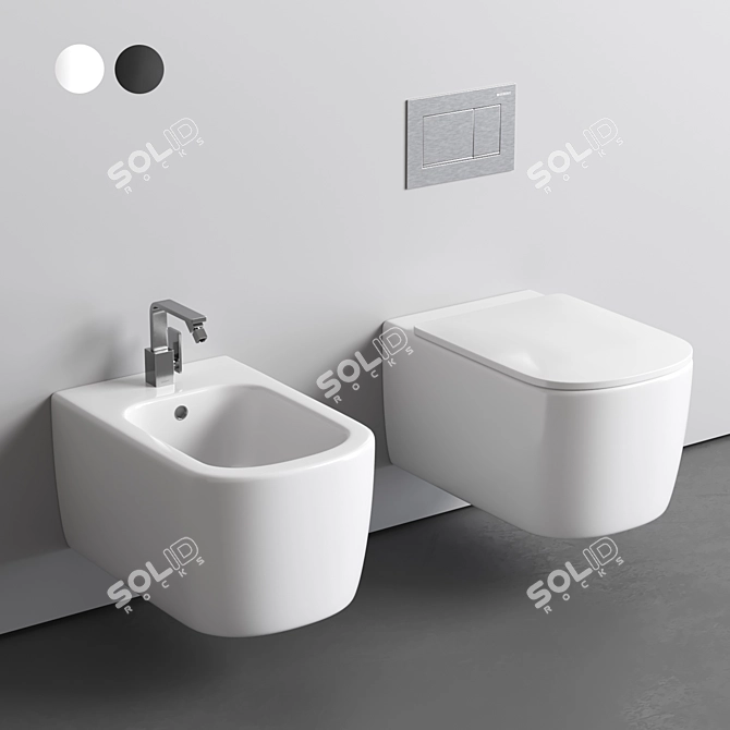 Nic Semplice Wall Hung WC 3D model image 1