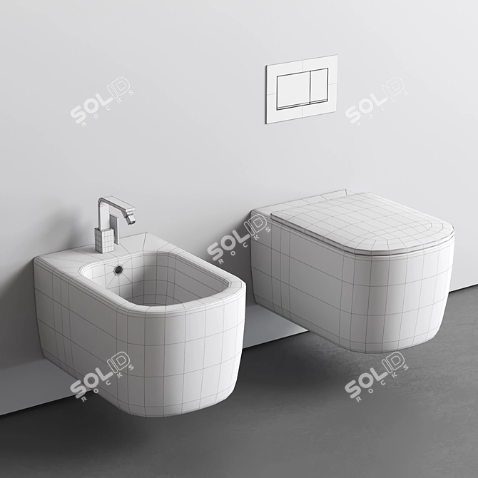 Nic Semplice Wall Hung WC 3D model image 3