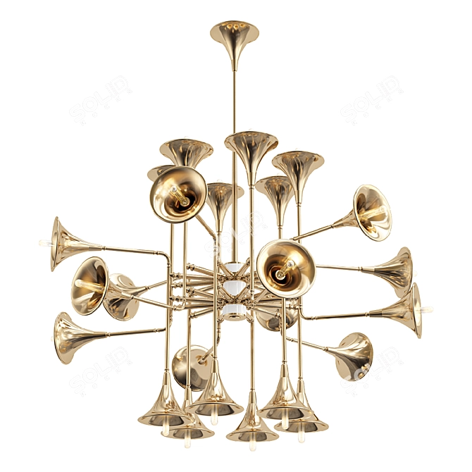 Modern Chandelier Model 3Ds Max 3D model image 1