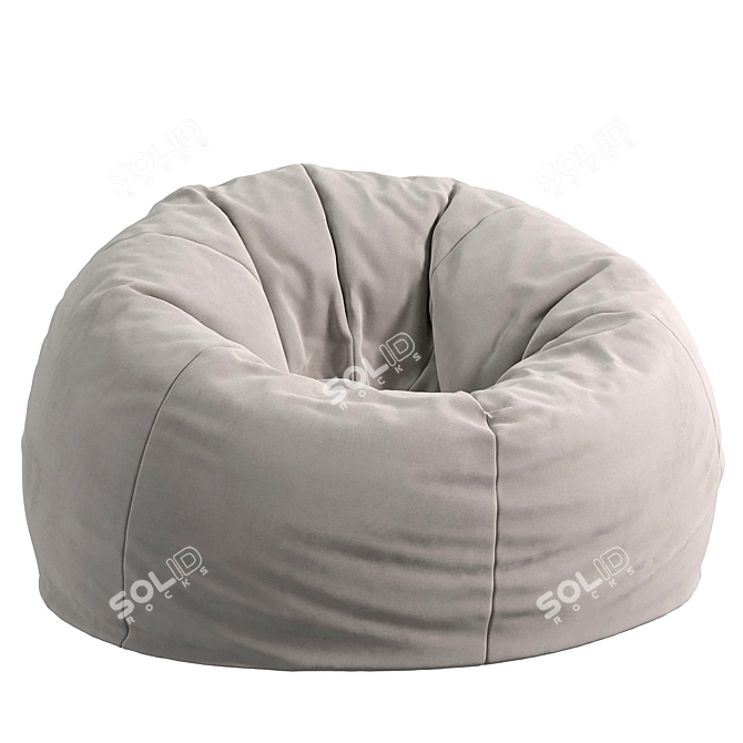 Modern Bean Bag Chair Design 3D model image 2