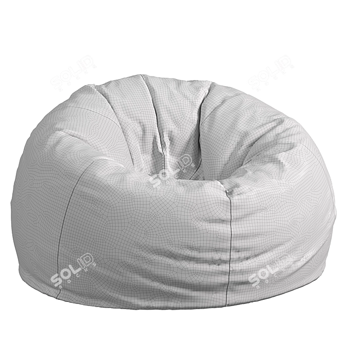 Modern Bean Bag Chair Design 3D model image 3