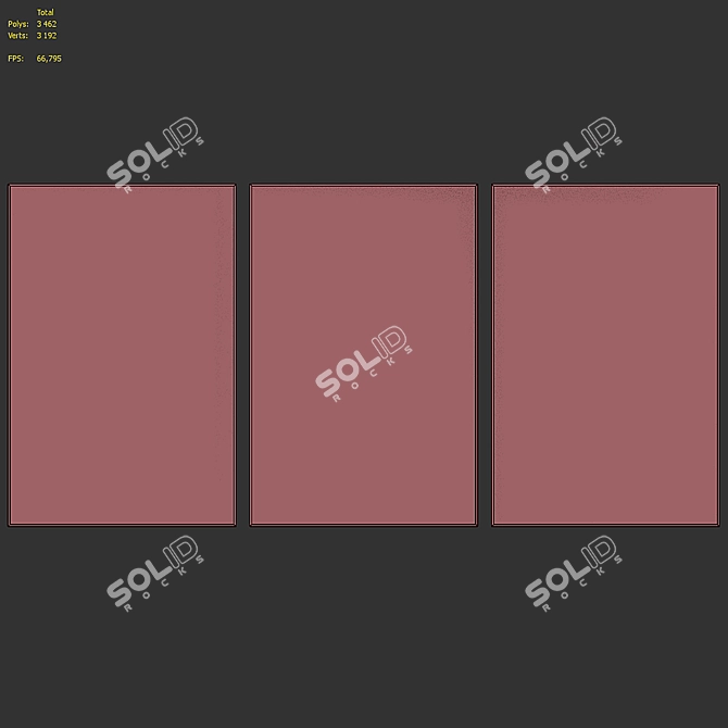 Modern Minimalist Picture Frame Set 3D model image 7