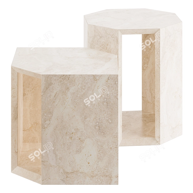 Prism Marble Coffee Table 3D model image 4