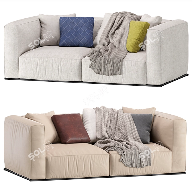 Modern Elegance: Poliform Shanghai Sofa 3D model image 1
