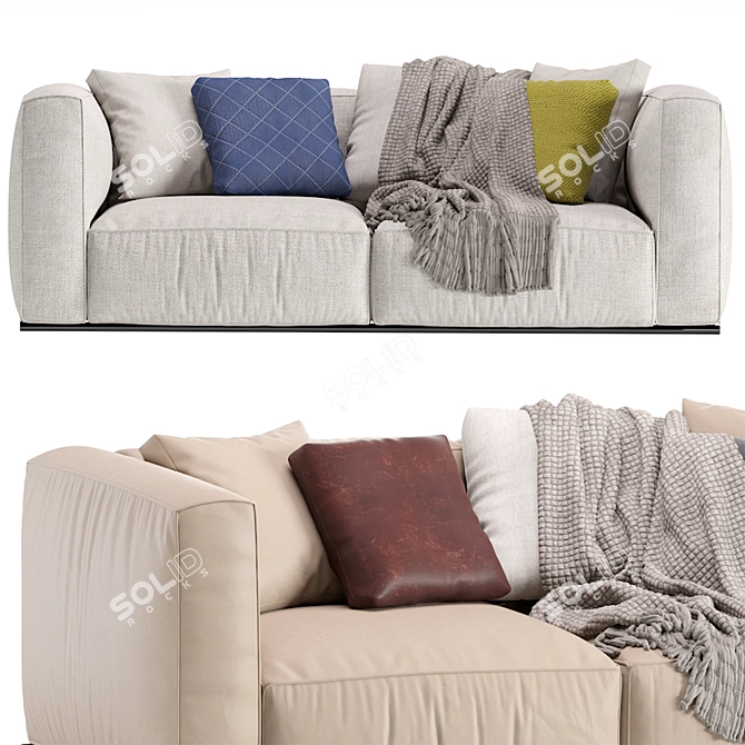 Modern Elegance: Poliform Shanghai Sofa 3D model image 2