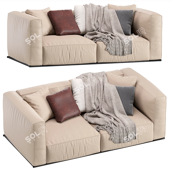 Modern Elegance: Poliform Shanghai Sofa 3D model image 4