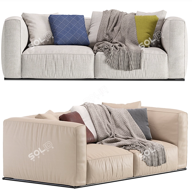 Modern Elegance: Poliform Shanghai Sofa 3D model image 5
