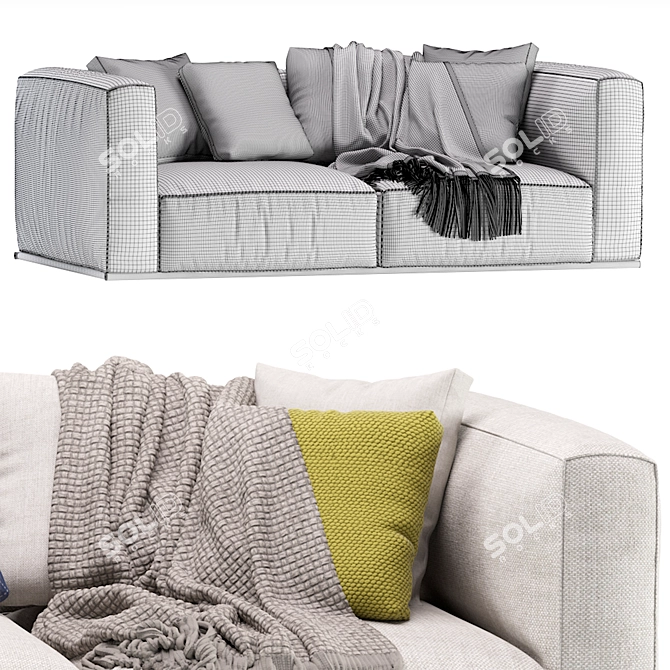 Modern Elegance: Poliform Shanghai Sofa 3D model image 7