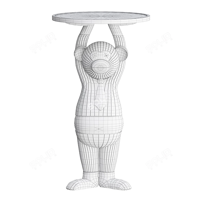 Boho Monkey Sculpture Figurine 3D model image 3