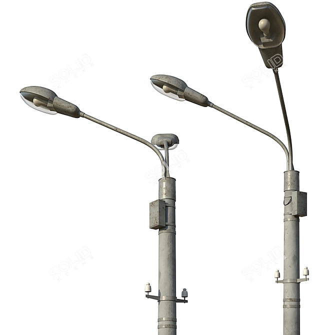 Cityscape Lamp Post Collection 3D model image 4