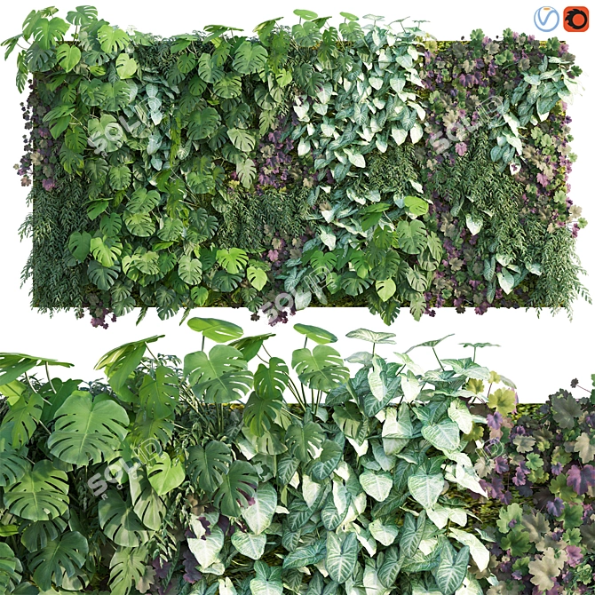Archive-ready Vertical Garden Model 3D model image 1