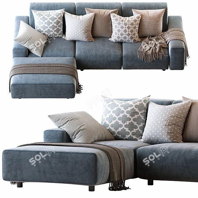 Luxury Modern Sofa Aston Series 3D model image 3