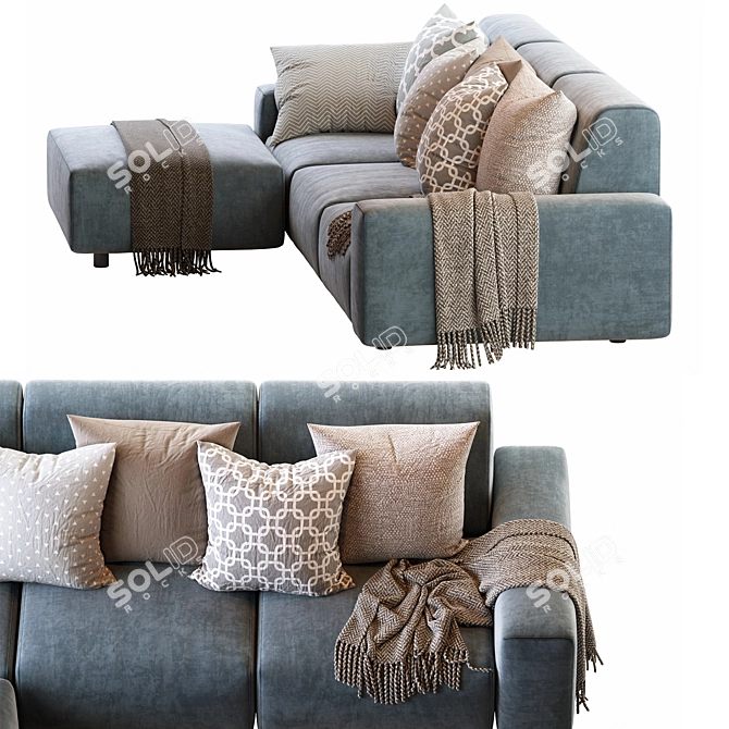 Luxury Modern Sofa Aston Series 3D model image 4