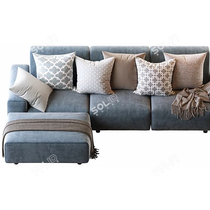 Luxury Modern Sofa Aston Series 3D model image 6