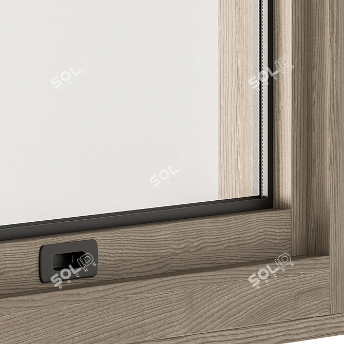 Wooden Double Hung Window Set 3D model image 5