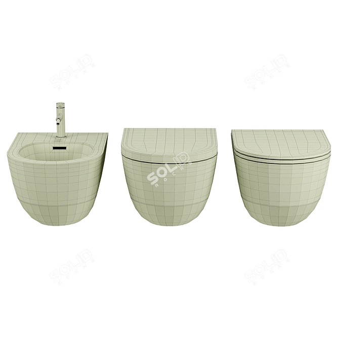 Laufen Pro Wall-Hung Toilet 3D model image 2