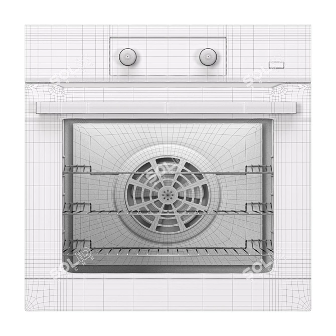 AEG Steambake Oven with Aqua Clean Enamel 3D model image 5