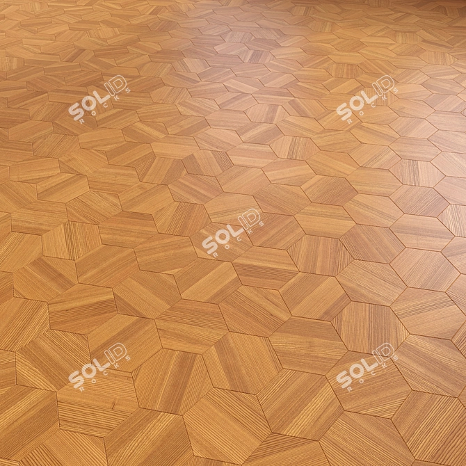 Customizable 3D Wood Flooring 3D model image 2