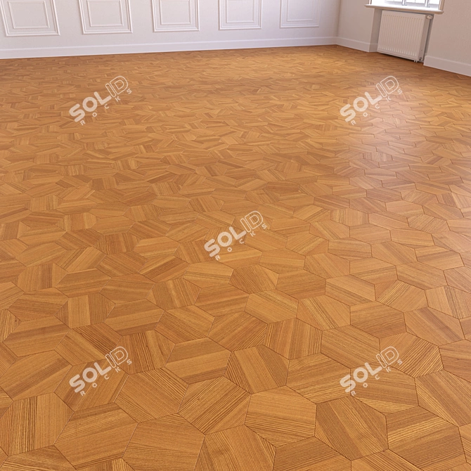 Customizable 3D Wood Flooring 3D model image 4