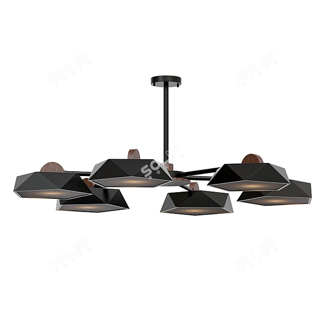 Modern Geometric Design Pendant Light 3D model image 1