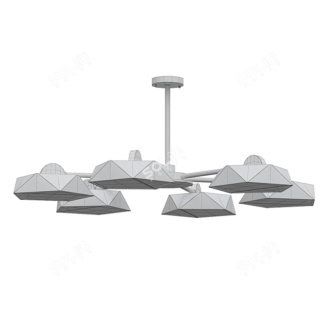 Modern Geometric Design Pendant Light 3D model image 2