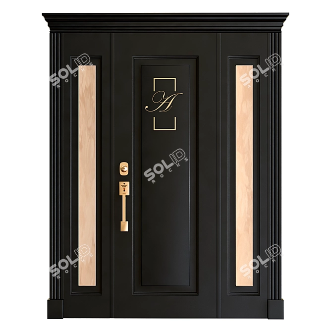 Elegant Modern Dream Door Handle 3D model image 1