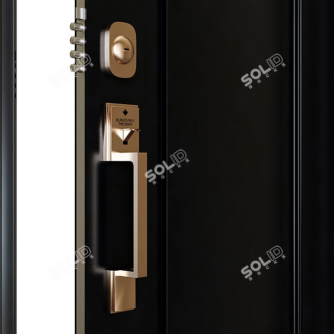 Elegant Modern Dream Door Handle 3D model image 2