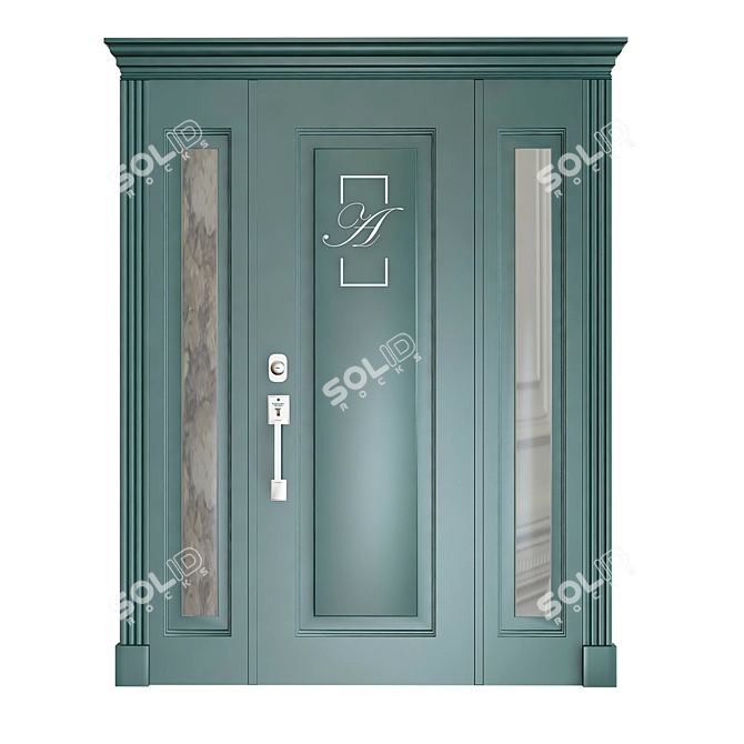 Elegant Modern Dream Door Handle 3D model image 3