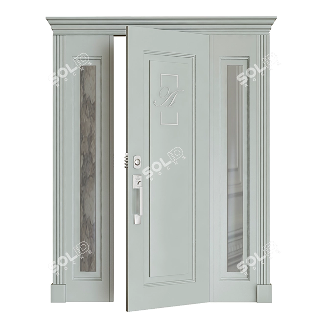 Elegant Modern Dream Door Handle 3D model image 4