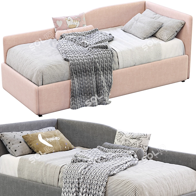 Modern Titti Single Bed Design 3D model image 2