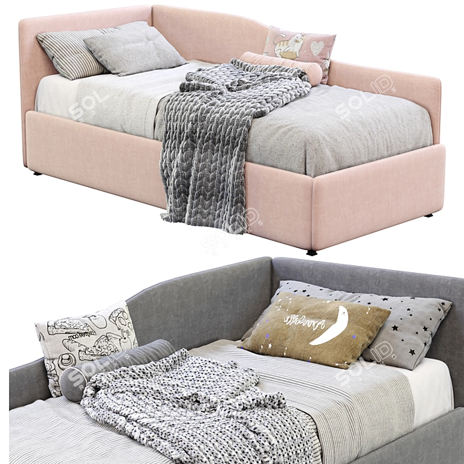 Modern Titti Single Bed Design 3D model image 3