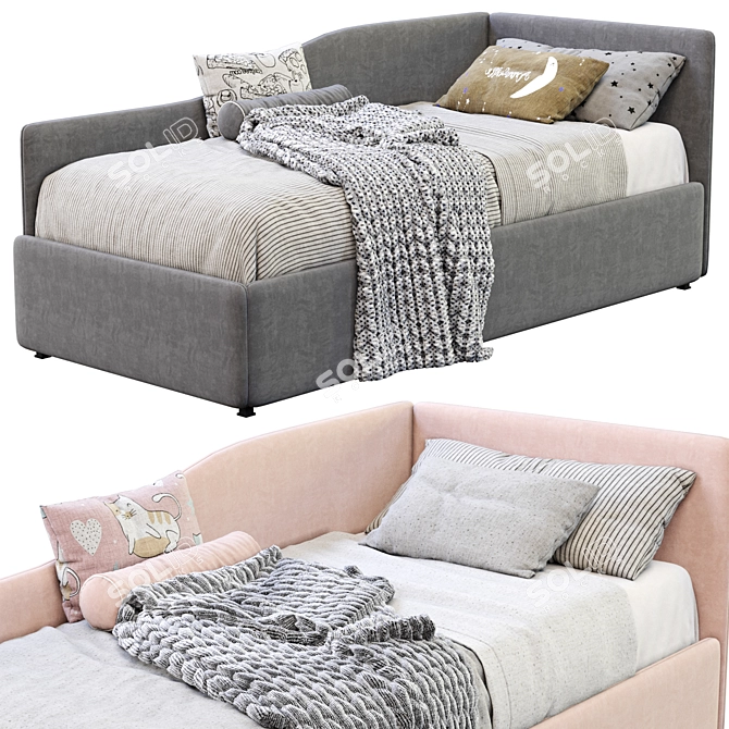 Modern Titti Single Bed Design 3D model image 4