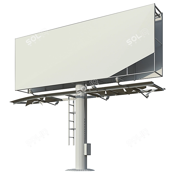 Vintage Billboard 3D Model Collaboration 3D model image 5