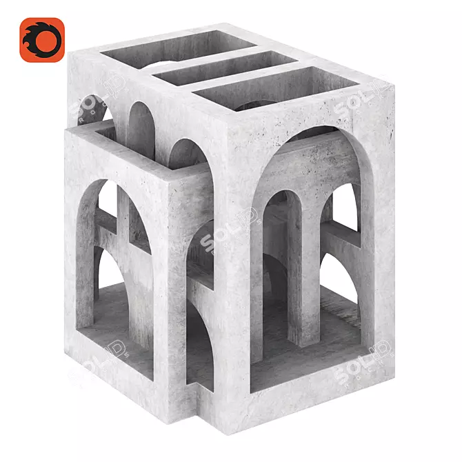 Handcrafted Concrete Sculpture Replica 3D model image 3