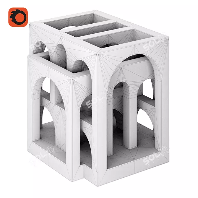 Handcrafted Concrete Sculpture Replica 3D model image 4