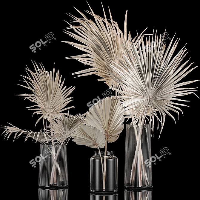 Palm Leaf Bouquet Collection 3D model image 1