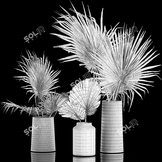 Palm Leaf Bouquet Collection 3D model image 6