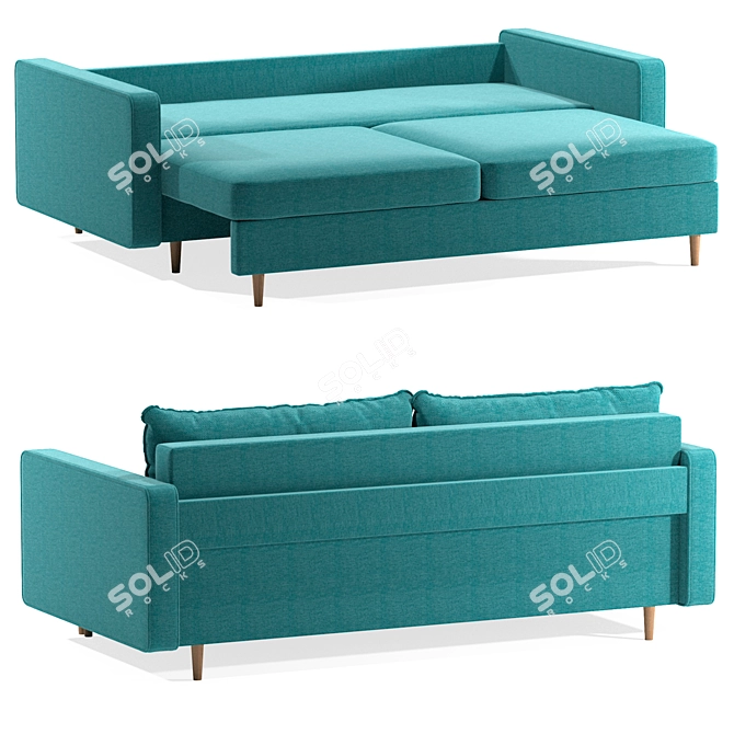 Sleek Sofa Bed by Volga 3D model image 4