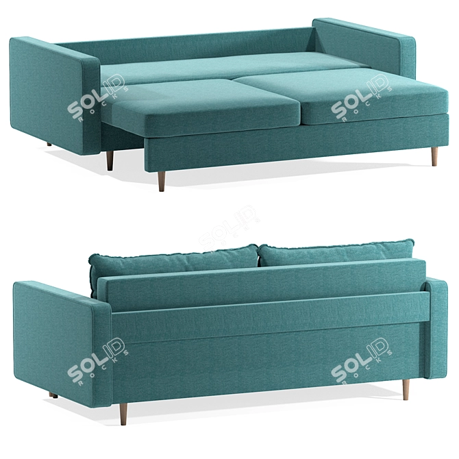 Sleek Sofa Bed by Volga 3D model image 11