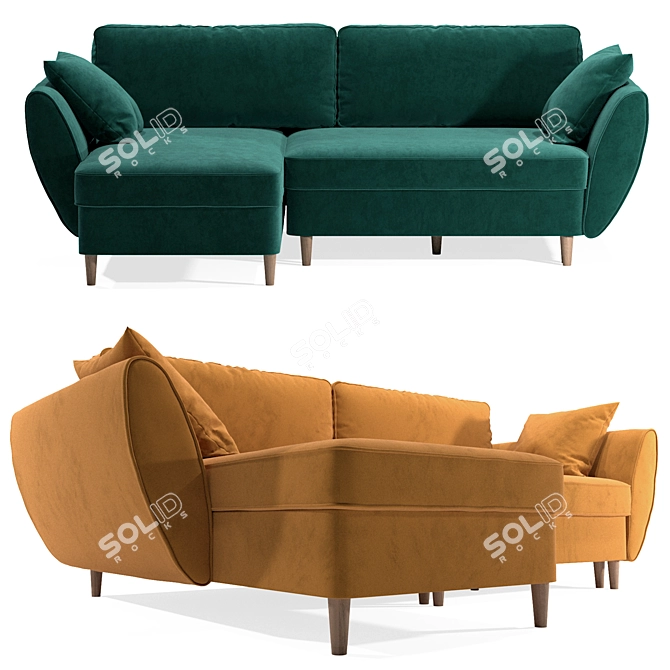 Idyllic Corner Sofa Bed "Brashi 3D model image 2