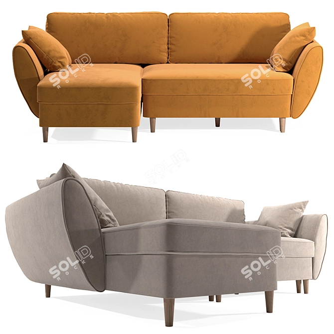 Idyllic Corner Sofa Bed "Brashi 3D model image 3