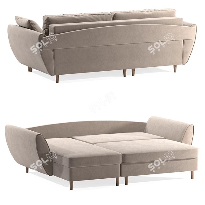 Idyllic Corner Sofa Bed "Brashi 3D model image 6