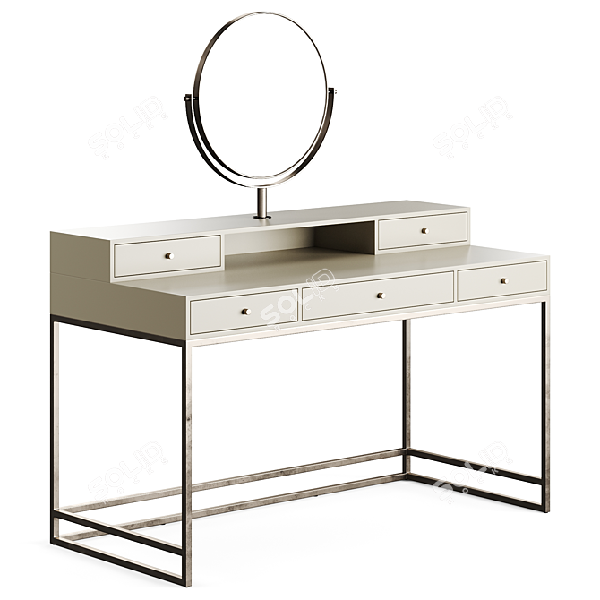 Modern Wood Dressing Table 3D model image 1