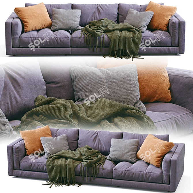 Modern Luxury Sofa LUCIEN Flexform 3D model image 2