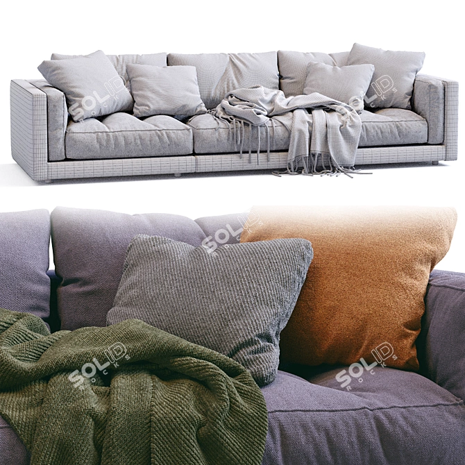 Modern Luxury Sofa LUCIEN Flexform 3D model image 6