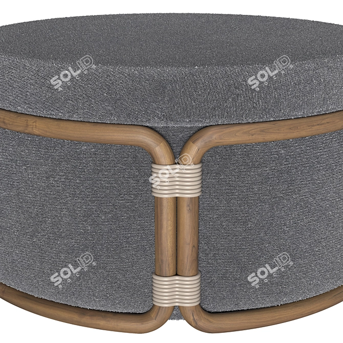 Round Fabric Outdoor Pouf Ethimo 3D model image 2