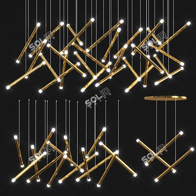  Modern LED Chandelier Collection 3D model image 1